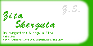 zita skergula business card